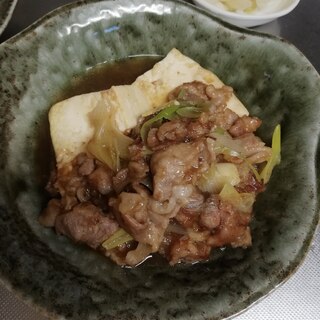 豚こまとネギの肉豆腐